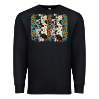 Black cowhide leopard gemstone brushstroke Premium Sweatshirt - AdoDesignShop