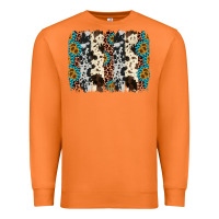 Carrot cowhide leopard gemstone brushstroke Premium Sweatshirt - AdoDesignShop