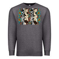 Charcoal Heather cowhide leopard gemstone brushstroke Premium Sweatshirt - AdoDesignShop
