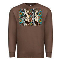 Chestnut cowhide leopard gemstone brushstroke Premium Sweatshirt - AdoDesignShop