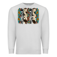 Dove Grey cowhide leopard gemstone brushstroke Premium Sweatshirt - AdoDesignShop