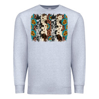 Heather Grey cowhide leopard gemstone brushstroke Premium Sweatshirt - AdoDesignShop