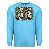 Ocean Blue cowhide leopard gemstone brushstroke Premium Sweatshirt - AdoDesignShop