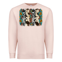 Pale Pink cowhide leopard gemstone brushstroke Premium Sweatshirt - AdoDesignShop