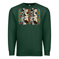 Sports Green cowhide leopard gemstone brushstroke Premium Sweatshirt - AdoDesignShop