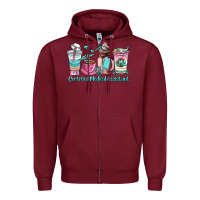 Burgundy certified medical assistant coffee cup Zipper Hoodie - AdoDesignShop