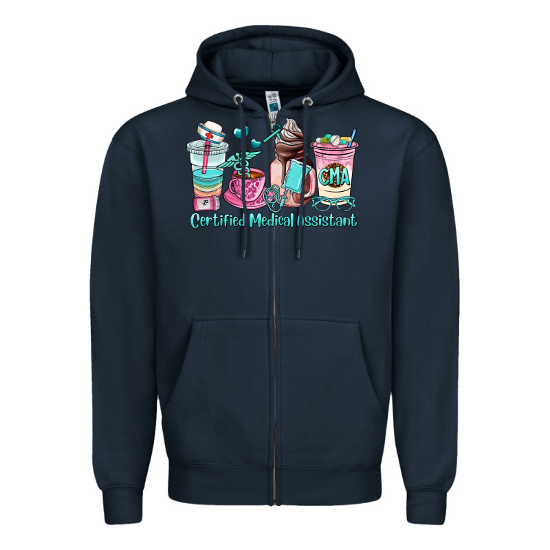 Certified Medical Assistant Coffee Cup Zipper Hoodie by AdoDesignShop | Teevron