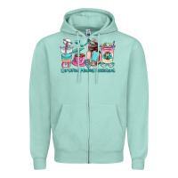 Seafoam certified medical assistant coffee cup Zipper Hoodie - AdoDesignShop