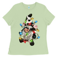 Christmas Cow Gnome Ladies Tee | Teevron