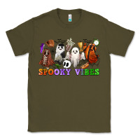 Army Green spooky vibes sports ghosts Classic Tee - CowGirlArtShop