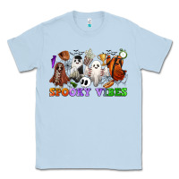Dusty Blue spooky vibes sports ghosts Classic Tee - CowGirlArtShop