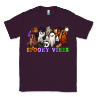 Plum spooky vibes sports ghosts Classic Tee - CowGirlArtShop