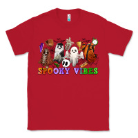 Red spooky vibes sports ghosts Classic Tee - CowGirlArtShop