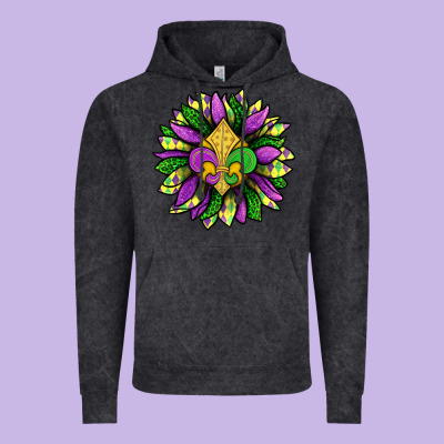 Mardi Gras Sunflower Vintage Hoodie Designed By Bundleandbundleshop