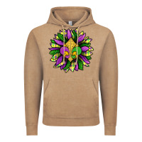 Vintage Coffee Mardi Gras Sunflower Vintage Hoodie - BundleAndBundleShop