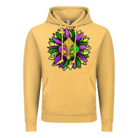 Vintage Mustard Mardi Gras Sunflower Vintage Hoodie - BundleAndBundleShop