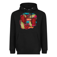 Black heart and serape patches Heavyweight Hoodie - AdoDesignShop