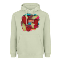 Matcha heart and serape patches Heavyweight Hoodie - AdoDesignShop