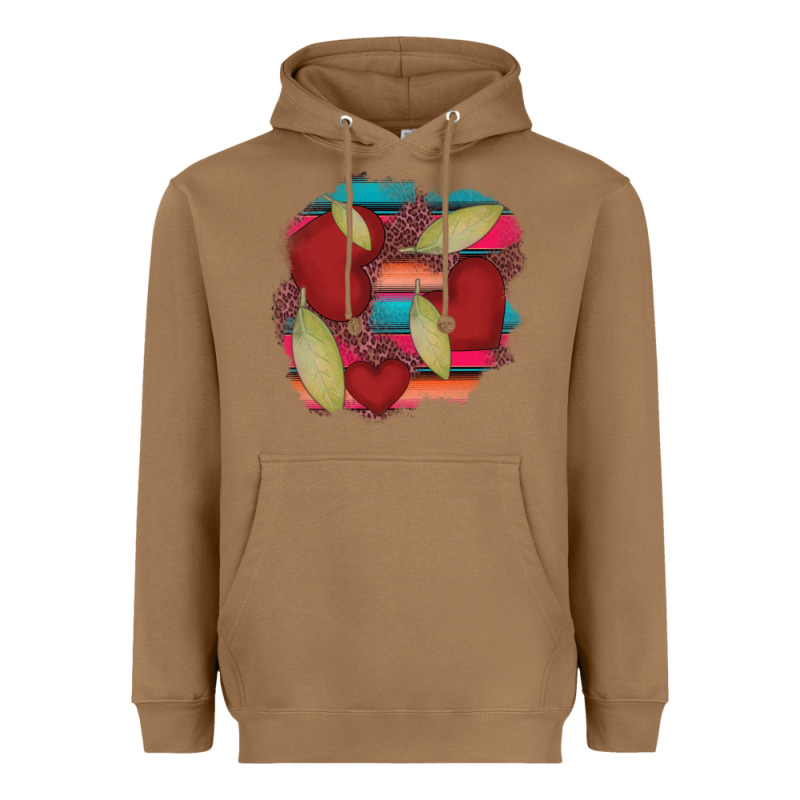 Heart And Serape Patches Heavyweight Hoodie by AdoDesignShop | Teevron