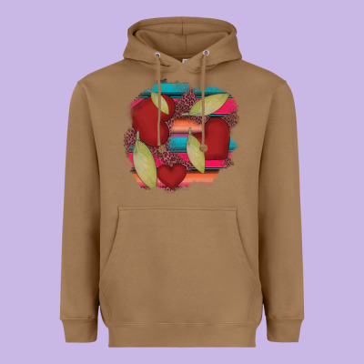 Heart And Serape Patches Heavyweight Hoodie Designed By Adodesignshop