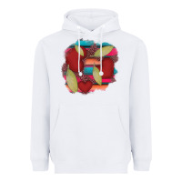 White heart and serape patches Heavyweight Hoodie - AdoDesignShop