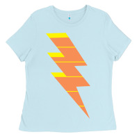 Baby Blue LIGHTNING BOLT Ladies Tee - baoMotion