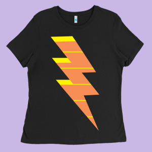 Lightning Bolt Ladies Tee Designed By Baomotion