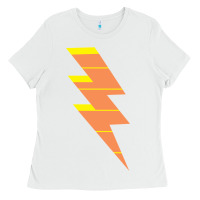 White LIGHTNING BOLT Ladies Tee - baoMotion