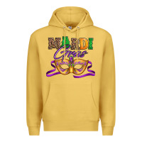 Antique Gold happy mardi gras carnival mask Premium Hoodie - Jasminsmagicworld