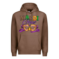 Chestnut happy mardi gras carnival mask Premium Hoodie - Jasminsmagicworld