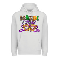 Dove Grey happy mardi gras carnival mask Premium Hoodie - Jasminsmagicworld