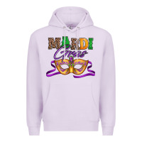 Lilac happy mardi gras carnival mask Premium Hoodie - Jasminsmagicworld