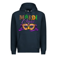 Navy happy mardi gras carnival mask Premium Hoodie - Jasminsmagicworld