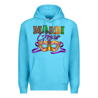 Ocean Blue happy mardi gras carnival mask Premium Hoodie - Jasminsmagicworld