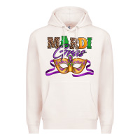 Pale Pink happy mardi gras carnival mask Premium Hoodie - Jasminsmagicworld