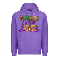 Purple happy mardi gras carnival mask Premium Hoodie - Jasminsmagicworld