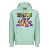 Seafoam happy mardi gras carnival mask Premium Hoodie - Jasminsmagicworld