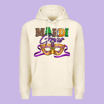 Happy Mardi Gras Carnival Mask Premium Hoodie Designed By Jasminsmagicworld