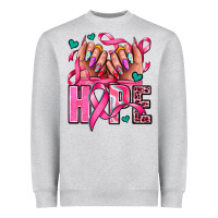 Heather Grey hope with woman hands Heavyweight Sweatshirt - AdoDesignShop