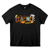 Black Fall Teacher Heavy Core Tee - NancyCooperArtShop
