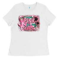 White i wear pink for my grandma Ladies Tee - CowGirlArtShop