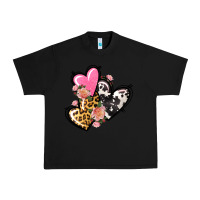 Black Pink glitter leopard cowhide hearts Valentine's Urban Heavy Tee - FaDigitalArtStudio