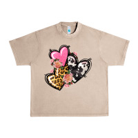 French Oak Pink glitter leopard cowhide hearts Valentine's Urban Heavy Tee - FaDigitalArtStudio