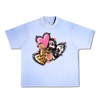 Grape Ice Pink glitter leopard cowhide hearts Valentine's Urban Heavy Tee - FaDigitalArtStudio
