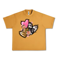 Peanut Butter Pink glitter leopard cowhide hearts Valentine's Urban Heavy Tee - FaDigitalArtStudio