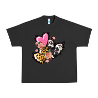 Pigment Black Pink glitter leopard cowhide hearts Valentine's Urban Heavy Tee - FaDigitalArtStudio
