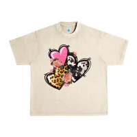 Sandshell Pink glitter leopard cowhide hearts Valentine's Urban Heavy Tee - FaDigitalArtStudio