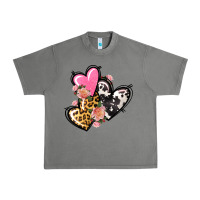 Tornado Pink glitter leopard cowhide hearts Valentine's Urban Heavy Tee - FaDigitalArtStudio