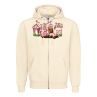 Sandshell pig coffee cups Zipper Hoodie - AdoDesignShop