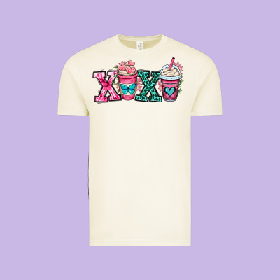 Xoxo Coffee Cups Vintage Tee Designed By Oliviacreatesart